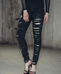 Devil Fashion Mercy Ripped Jeans Ladies