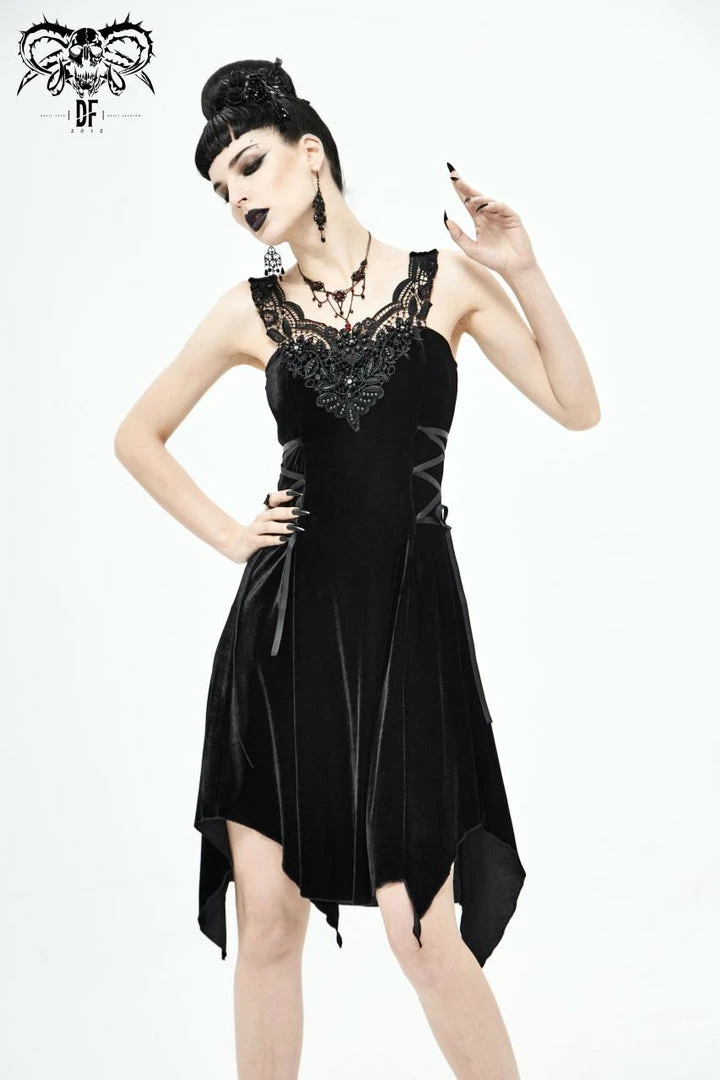 Ladies Devil Fashion Noemi Velvet Dress 3 Ladies Devil Fashion Noemi Velvet Dress