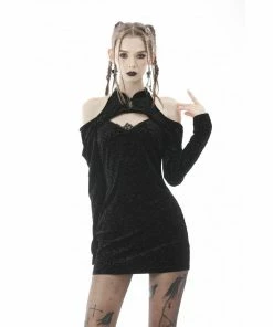 Ladies Dark In Love Enid Cold Shoulder Dress