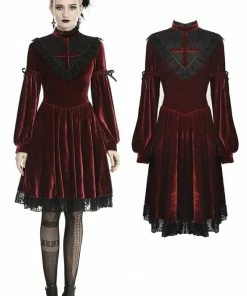 Dark In Love Scarlett Cross Velvet Dress