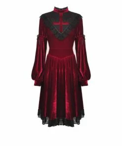 Dark In Love Scarlett Cross Velvet Dress