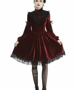 Dark In Love Scarlett Cross Velvet Dress