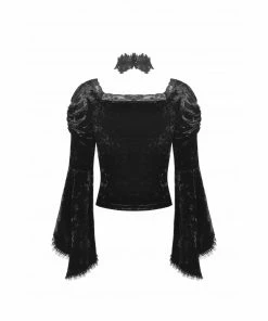 Ladies Dark In Love Tara Velvet Top