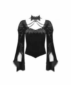 Ladies Dark In Love Tara Velvet Top