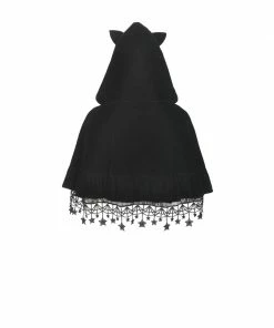 Dark In Love Star Cat Velvet Hooded Cape Ladies