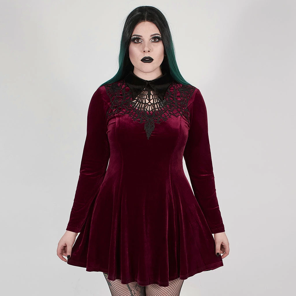 Punk Rave Patti Dress Burgundy 3 Punk Rave Patti Dress Burgundy
