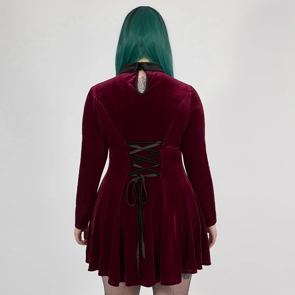 Punk Rave Patti Dress Burgundy 6 Punk Rave Patti Dress Burgundy