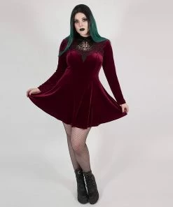 Punk Rave Patti Dress Burgundy
