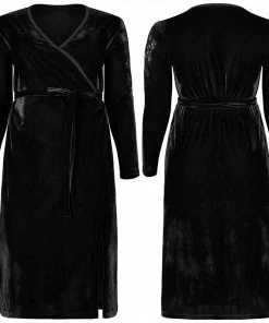 Punk Rave Viola Velvet Wrap Dress
