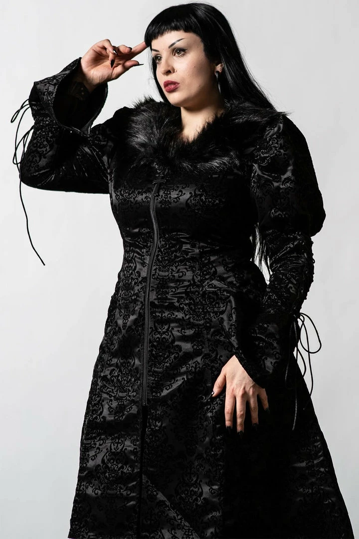 Ladies Killstar Evarose Brocade Coat 6 Ladies Killstar Evarose Brocade Coat