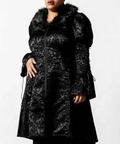 Ladies Killstar Evarose Brocade Coat 11 Ladies Killstar Evarose Brocade Coat