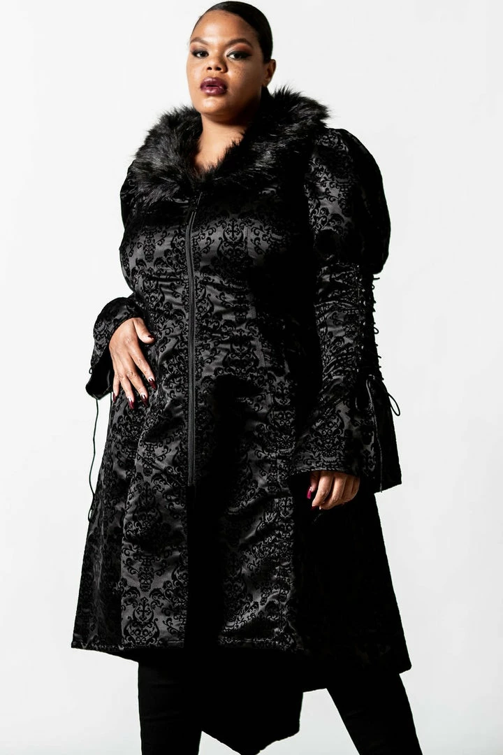 Ladies Killstar Evarose Brocade Coat 5 Ladies Killstar Evarose Brocade Coat