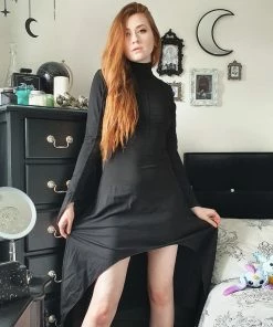 Ladies Necessary Evil Minerva High Low Gothic Dress