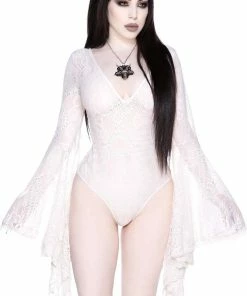 Ladies Killstar Fatal Attraction Bodysuit Ivory