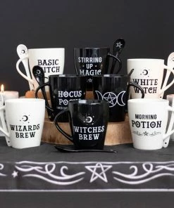 Homeware Gothic Gifts Triple Moon Mug And Spoon Set