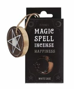 Gothic Gifts White Sage 'Happiness' Spell Incense Cones Homeware