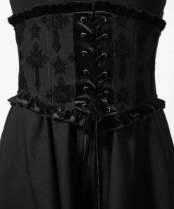 Plus Sizes Killstar Flix Flocked Waspie