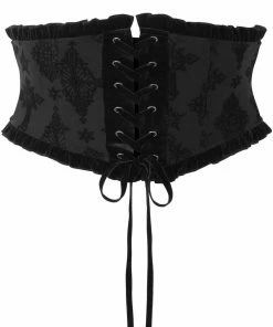 Plus Sizes Killstar Flix Flocked Waspie