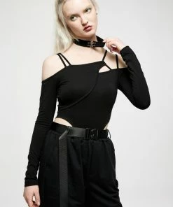 Punk Rave Flora Asymmetric Bodysuit
