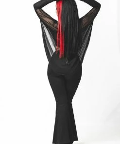 Necessary Evil Freya Draped Mesh Tunic Top