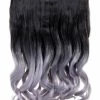 Gothic Attitude (Black/Lavender Grey) Curly Two Tone 20" Hair Extensions New Arrivals