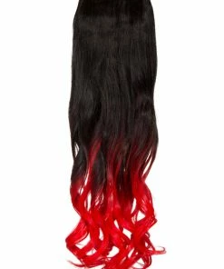Gothic Attitude (Black/Red) Curly Two Tone 18" Hair Extensions New Arrivals