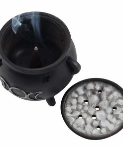 Gothic Gifts Triple Moon Cauldron Incense Cone Holder Homeware
