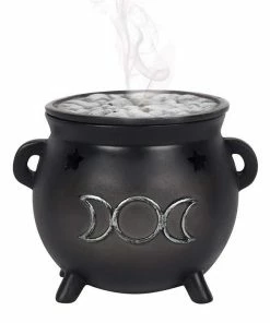 Gothic Gifts Triple Moon Cauldron Incense Cone Holder Homeware