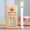 Homeware Gothic Gifts White Beeswax Happiness Spell Candles 1 Homeware Gothic Gifts White Beeswax Happiness Spell Candles