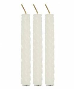 Homeware Gothic Gifts White Beeswax Happiness Spell Candles