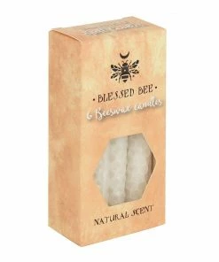 Homeware Gothic Gifts White Beeswax Happiness Spell Candles