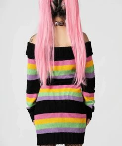 New Arrivals Killstar Good Vibes Knit Sweater Dress