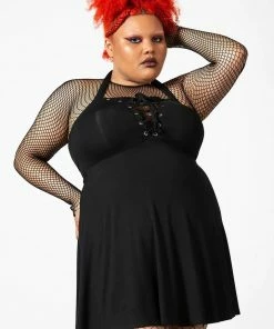Killstar Gothica Halter Dress Ladies
