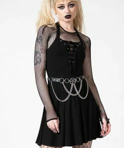 Killstar Gothica Halter Dress Ladies