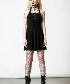 Killstar Gothica Halter Dress Ladies