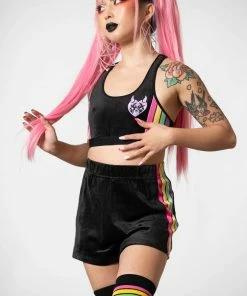 Killstar Groovy Velour Shorts