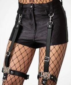 Killstar Hardliner Garter Shorts Ladies