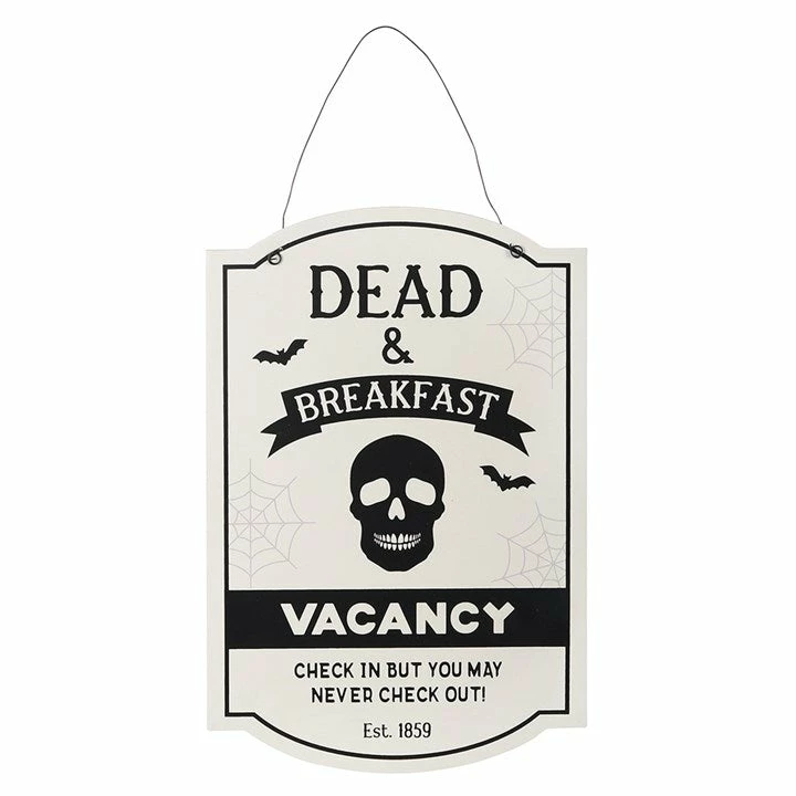 Gothic Gifts Dead And Breakfast Hanging Sign Homeware 3 Gothic Gifts Dead And Breakfast Hanging Sign Homeware