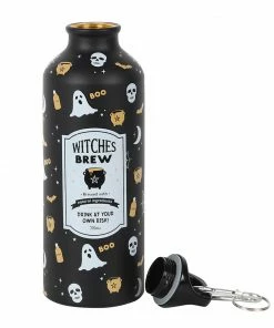 Gothic Gifts Witches Brew Metal Water Bottle Homeware