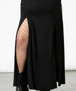 Killstar Hellverina Split Maxi Skirt