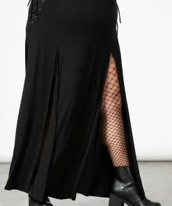 Killstar Hellverina Split Maxi Skirt