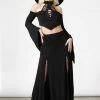 Killstar Hellverina Split Maxi Skirt