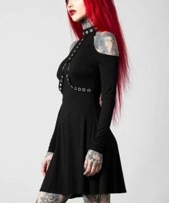 Killstar Helter Long Sleeve Dress Ladies 8 Killstar Helter Long Sleeve Dress Ladies