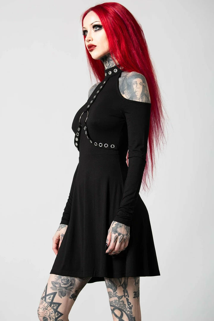 Killstar Helter Long Sleeve Dress Ladies 5 Killstar Helter Long Sleeve Dress Ladies