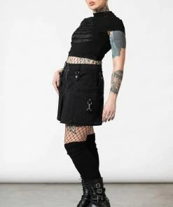 Killstar Hettie Slashed Crop Top