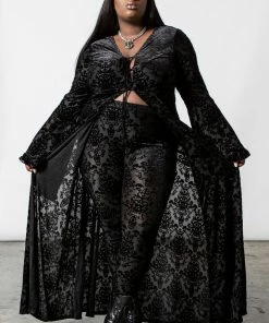 Ladies Killstar Inferno Velvet Duster