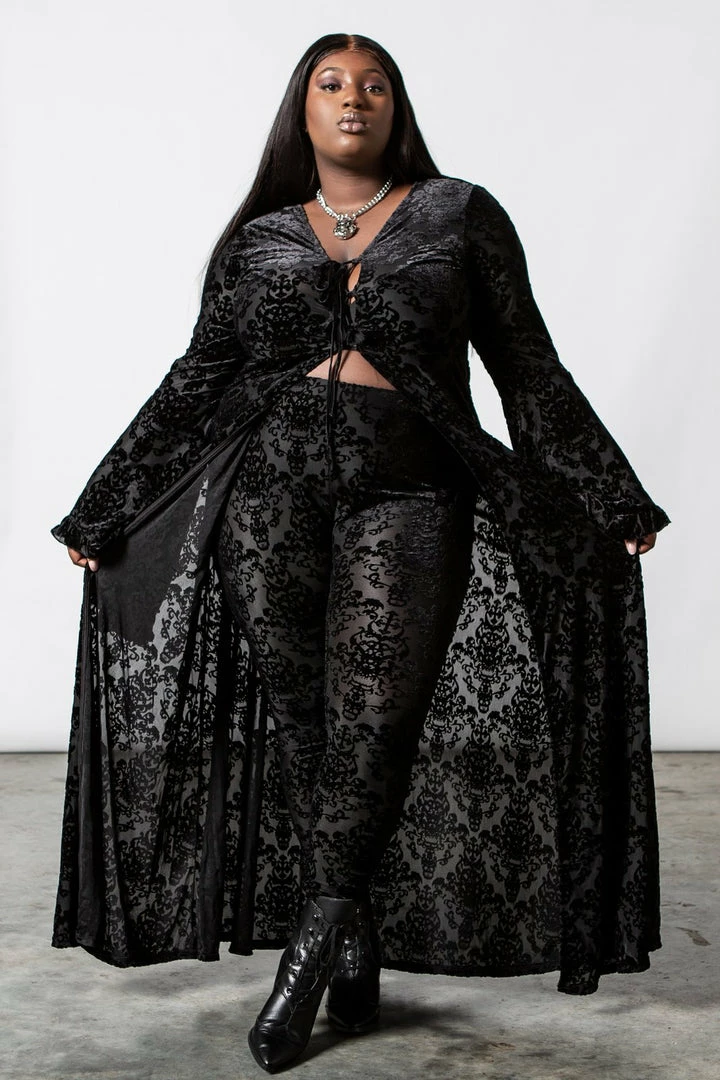 Ladies Killstar Inferno Velvet Duster 4 Ladies Killstar Inferno Velvet Duster