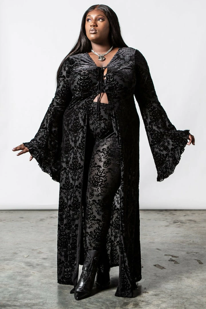 Ladies Killstar Inferno Velvet Duster 8 Ladies Killstar Inferno Velvet Duster