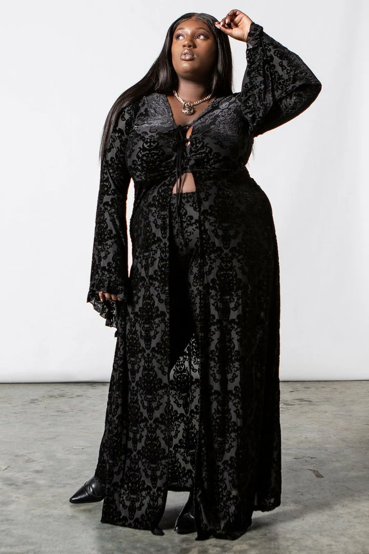 Ladies Killstar Inferno Velvet Duster 9 Ladies Killstar Inferno Velvet Duster