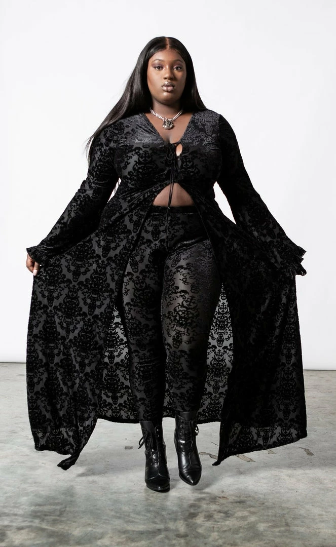 Ladies Killstar Inferno Velvet Duster 10 Ladies Killstar Inferno Velvet Duster